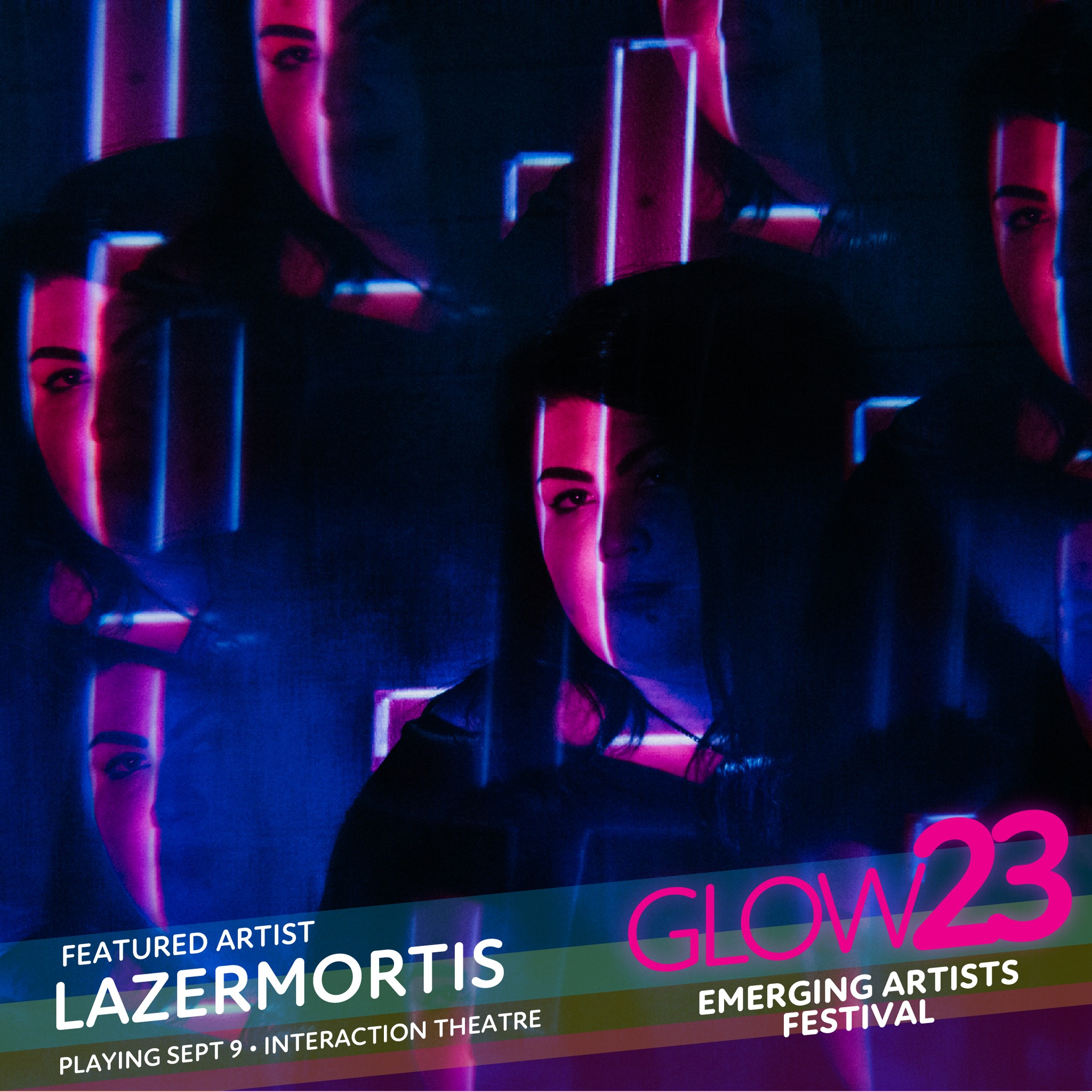 TONIGHT at GLOW Festival 
10:00 PM at Interaction Theatre

Lazermortis is an instrumental Synthwave producer based in Atlantic Canada. She fuses her experiences working in the funeral industry with her passion for retro-electronic music, exploring themes of organic death and artificial life through a melodic journey rooted in the past.

@lazermortis_music 
@interaction_performingarts 
#GLOW23 

TICKETS (Buy online at industrialparks.ca)
$10 Advance
$15 Door
$30 Festival Pass